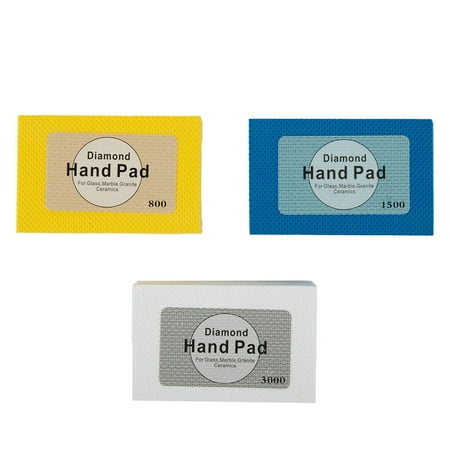 

GLFILL 3Pcs Diamond Polishing Hand Pads 90*55mm for Granite Marble Glass Grinding Tools