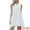 White, variant on Women's Eyelet Hollow Floral Lace Crew Neck Sleeveless Mini Dress L White