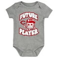 thumbnail image 2 of Newborn & Infant Heather Gray/Red/White Cincinnati Reds Minor League Player Three-Pack Bodysuit Set, 2 of 4