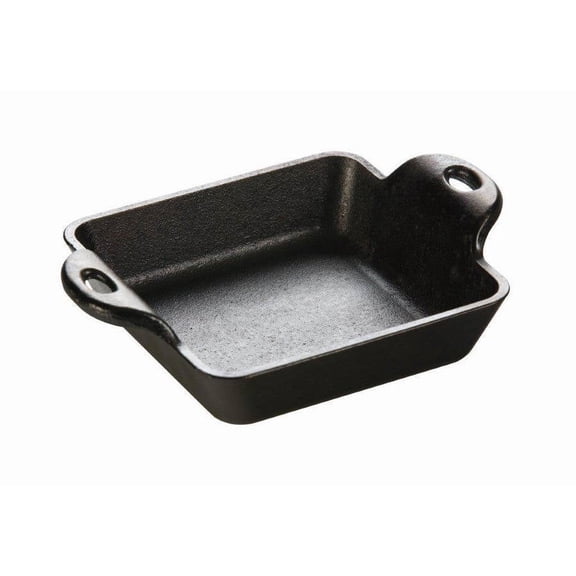 Lodge 10-Ounce Cast Iron Square Mini Server, Foundry Seasoned, Heat-Treated