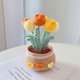 thumbnail image 2 of Kit Crochet en Maceta Flores Plantas Lindas Conjuntos Herramientas Con Mano (tulipán) Naranja, 2 of 9
