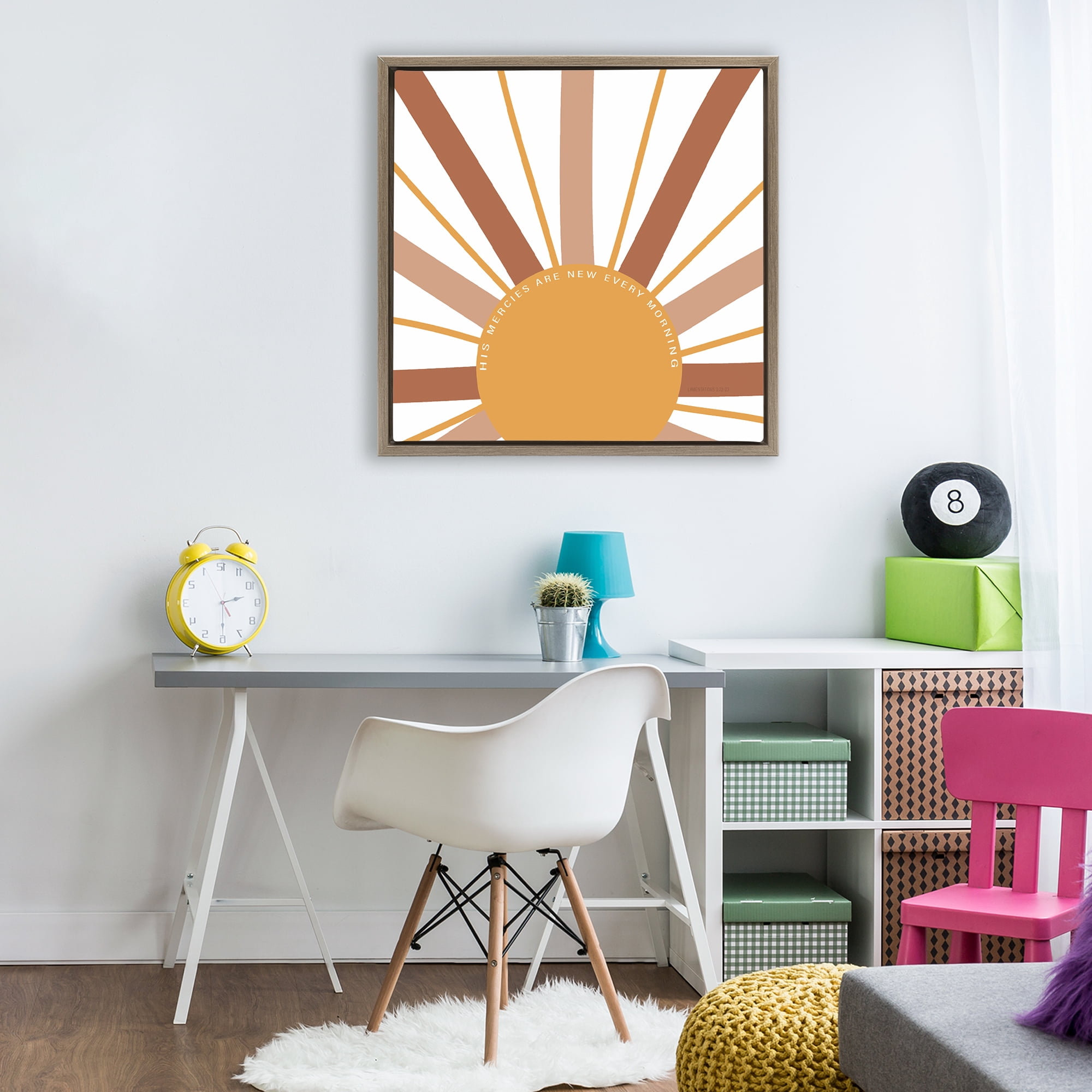 Stupell Industries His Mercies Every Morning Brown Framed Floater Canvas Wall Art, design by SD Graphics Studio