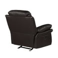 Leather Reclining Chair with Fiber Back & Lumbar Support 8Gauge