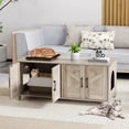 thumbnail image 2 of Auranook Cat Litter Box Enclosure for 2 Cats, Modern Litter Box Furniture , Indoor Cat House Side End Table TV Stand, 2 of 8