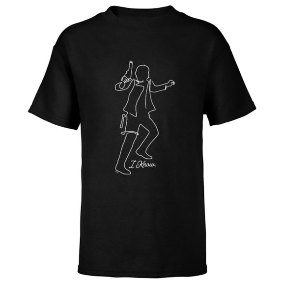 Star Wars Han Solo I Know Couples Valentine’s Day Love - Short Sleeve T-Shirt for Kids - Customized-Black