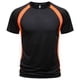 thumbnail image 1 of Tops para hombre, blusas y camisas de cuello redondo y manga corta para hombre Camisa de manga corta con cuello redondo y bloques de color liso de malla para hombre Blusas deportivas casuales Camisas, 1 of 7