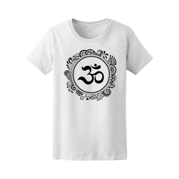 Beautiful Floral Paisley Om Tee Women's -Image by Shutterstock