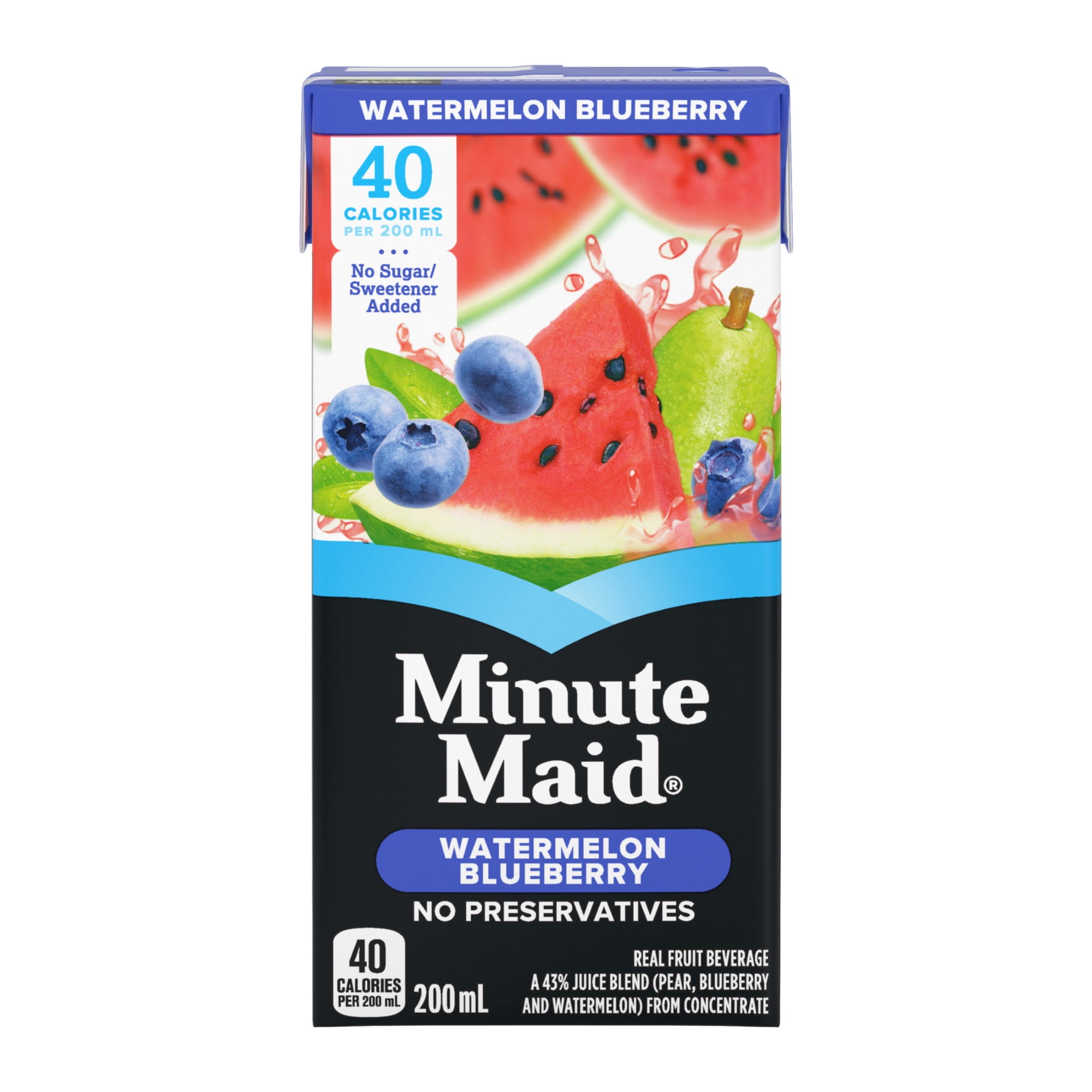 Minute Maid Watermelon Blueberry Cartons, 200 mL, 8 Pack, 200 x mL