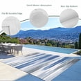 thumbnail image 3 of Blue Gray Outdoor Rug 4x6 Ft - Reversible Patio Rug Outdoor Camping Rugs, Modern Simple Abstract White Ombre Texture Washable Indoor Outdoor Area Rugs, Non-Slip Outdoor Carpet Runner for Deck/Porch, 3 of 8