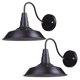 thumbnail image 1 of DELight Retro Vintage Industrial Wall Sconce Gooseneck Barn Light Metal Shade 2 Pack, 1 of 8