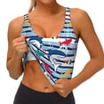 thumbnail image 4 of Lsque Fish And Shark Printed Women'S Sports Bra, Compression, Moisture Wicking, High-Impact Sports Bra For Women,Supportive sports bra-XX-Large, 4 of 9