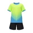 thumbnail image 5 of Vornjynx Boys Outfit Sets 2 Piece Quick Dry Crew Neck T-Shirt and Shorts Summer Gym Sports Activewear Green Size 5, 5 of 9