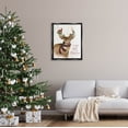 thumbnail image 2 of Stupell Industries All Roads Lead Home Christmas Deer Holiday Painting Black Floater Framed Art Print Wall Art, 2 of 6