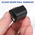 thumbnail image 4 of Uxcell Glass Door Pull Handle, Stainless Steel No Drilling Door Clips Pulls Handles Knob with Screw 4 Black, 4 of 7