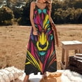 thumbnail image 2 of Tiger Animal Graffiti Fine Art Sleeveless Dress Summer Dress Woman 2025, 2 of 7