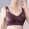 thumbnail image 2 of YUNCITY Wireless Bras Women Middle Elderly Seamless Sports Bra Without Wires Vest Sleep Bra Comfy Bra Purple, 2 of 4