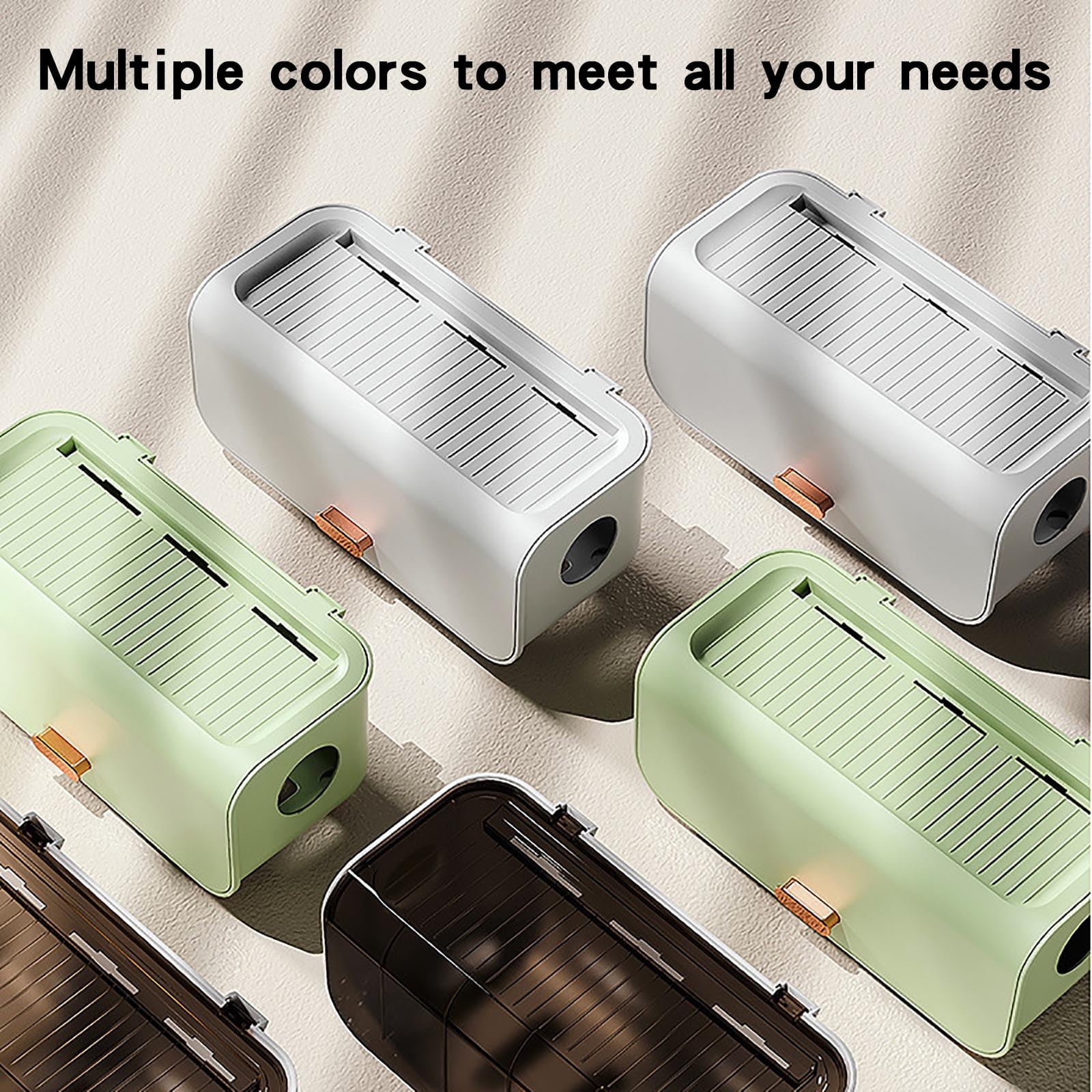 CCWADH Cable Management Box - Cord Organizer Box to Hide Power Strip, TV Computer Wires Cable Organizer Box, Desk Cord Organizer for Home/Office - White