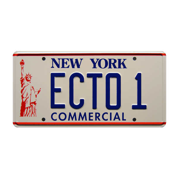 Ghostbusters 2 Ectomobile ECTO 1 Metal Stamped Replica License Plate