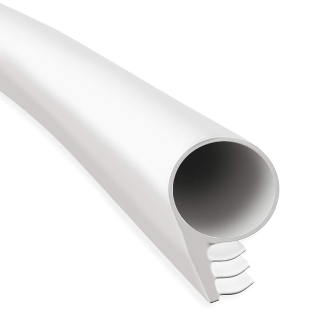 TMH Sello de puerta de silicona pura premium para burletes, sellador de marco de ventana y puerta, forma de bombilla/anillo, color blanco, 20 pies