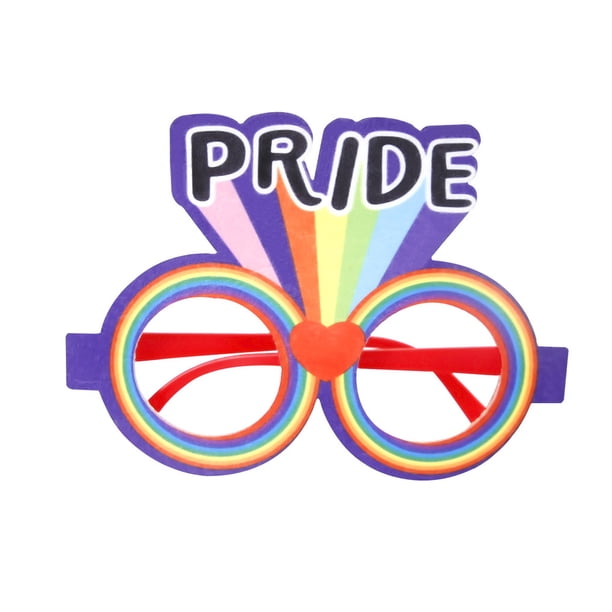 Sonducket Gafas de fiesta temáticas, accesorios divertidos para fotos, gafas de orgullo, gafas de maquillaje de cristal coloridas de iris de Type3 NO3