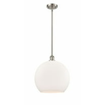 516-1S-SN-G121-14-Innovations Lighting-Athens - 1 Light Pendant In Industrial Style-16.38 Inches Tall and 13.75 Inches Wide-Brushed Satin Nickel