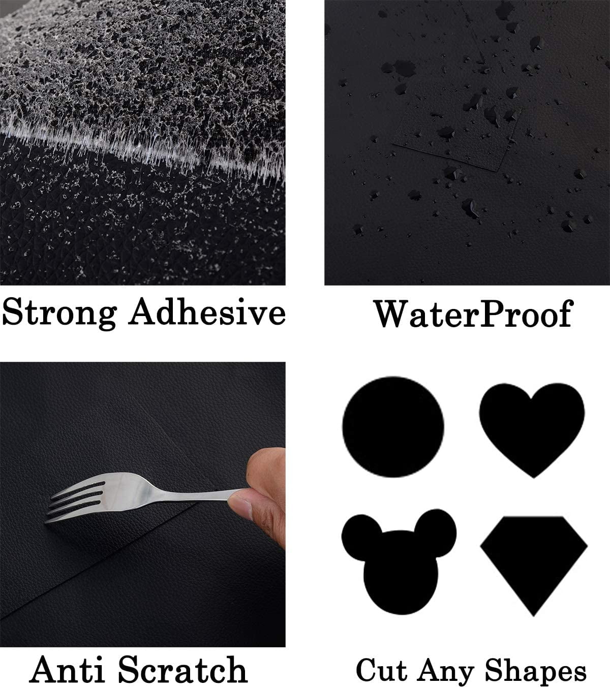 Leather Repair Patch for Couches Large Self-Adhesive refinisher cuttable reupholster Tape Patches kit for Couch Car Seats Furniture Sofa Vinyl Chairs Shoes Fabric Fix