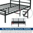 thumbnail image 3 of Lusimo Queen Bed Frame with Headboard and Footboard 14 inch Heavy Duty Queen Size Metal Platform Bed Frame No Box Spring Needed Easy Assembly Anti-Slip Support, 3 of 11