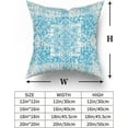 thumbnail image 4 of Blue Ethnic Boho Throw Pillow Covers 20X20 Inches Set of 2 Bohemian Carpet Vintage Decorative Pillow Cases Rust Red Coral Floral Pillow Cover Farmhouse Home Decor for Couch Patio Porch Outdoor, 4 of 6