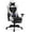 White, variant on Costway Massage Gaming Chair Reclining Racing Office Computer Chair with Footrest Pink