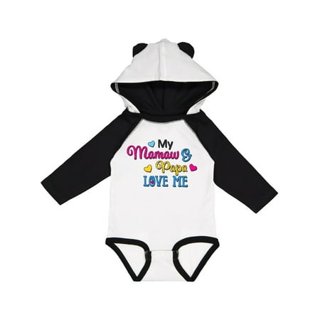 

Inktastic My Mamaw and Papa Love me with Hearts Gift Baby Boy or Baby Girl Long Sleeve Bodysuit
