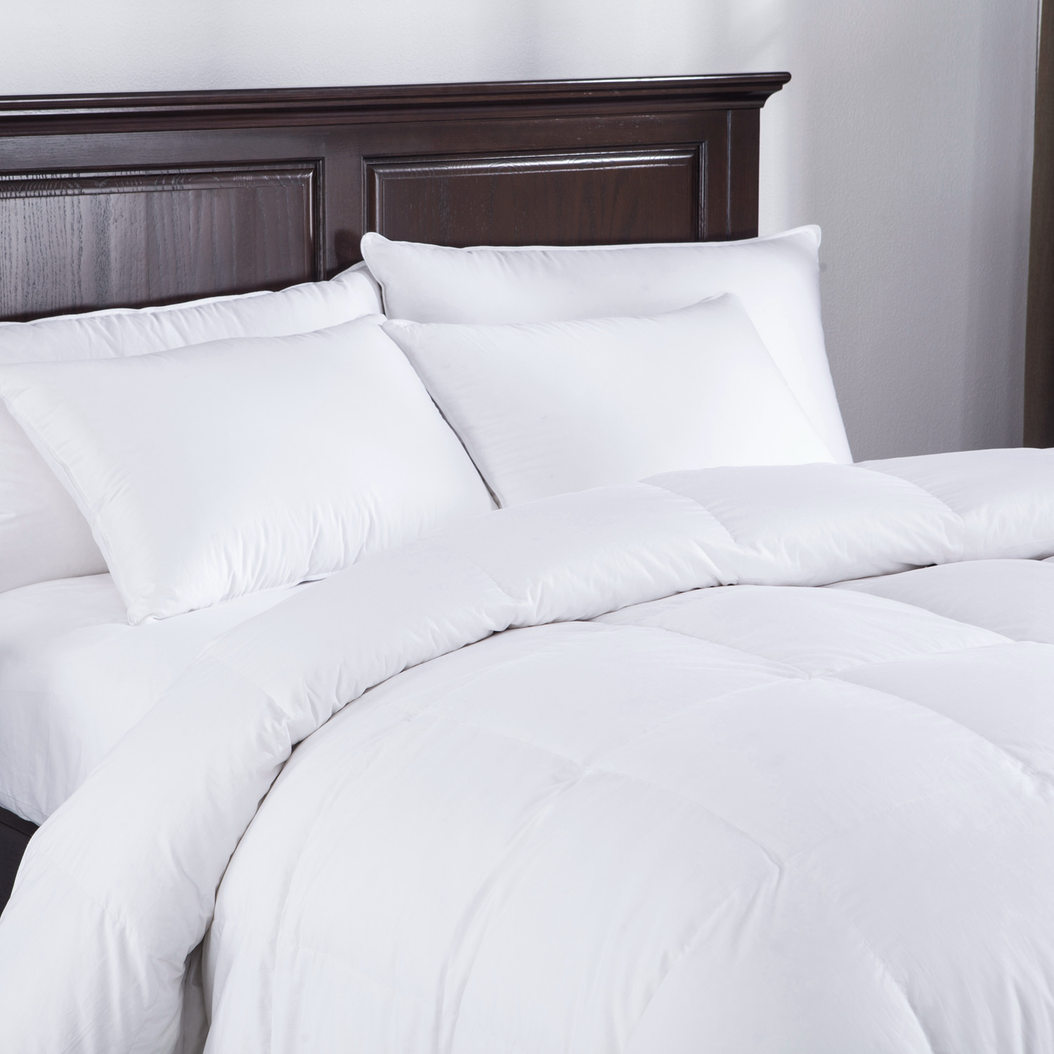 Puredown Heavy Fill White Goose Down Comforter 400 Thread Count 600 Fill Power Egyptian Cotton, King Size White
