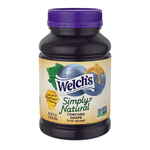 Welch's Simply Natural Concord Grape Spread, 27 oz Jar