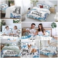 thumbnail image 6 of Happy Summer Twin Duvet Cover Set, Blue Starfish Shell Seashell Oceans Life 4 Piece Microfiber Bedding Set with Zipper Closure, Bed Sheet and 2 Pillow Shams, Soft Bedding Cover, 6 of 9