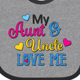 thumbnail image 4 of Inktastic My Aunt and Uncle Love Me with Hearts Boys or Girls Baby Bib, 4 of 4