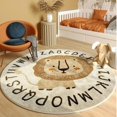 thumbnail image 2 of TEMBR Round Rug,Cute ABC Lion Large Non Slip Super Soft Plush Area Rug for Kids Room Playroom Nursery Bedroom, Educational Washable Circular Floor Mat for Home Room Decorative(39.4"), 2 of 5