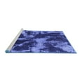 thumbnail image 2 of Ahgly Company Machine Washable Indoor Round Abstract Blue Modern Area Rugs, 3' Round, 2 of 4