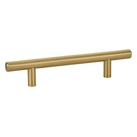 Brass Bar Pulls 4 Inch Center to Center - Cabinet Hardware - 6 1/2 Inch Length - US4 Finish - Kitchen & Furniture Pulls - Modern Drawer Pulls