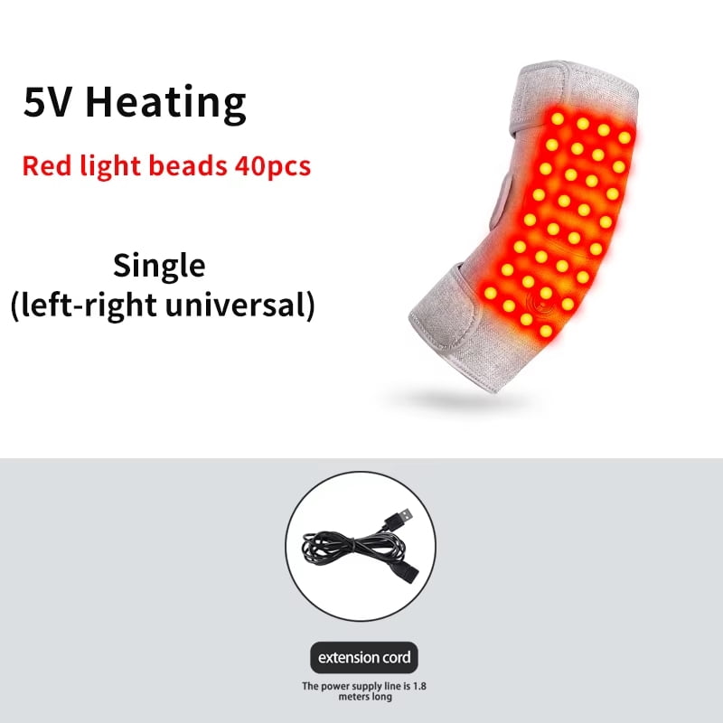 Infrared Heated Elbow Brace with Massage – Adjustable Compression Sleeve for Arm Comfort