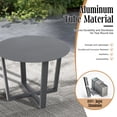 thumbnail image 3 of Ulax Furniture Outdoor Aluminum Round Side Table, 3 of 5