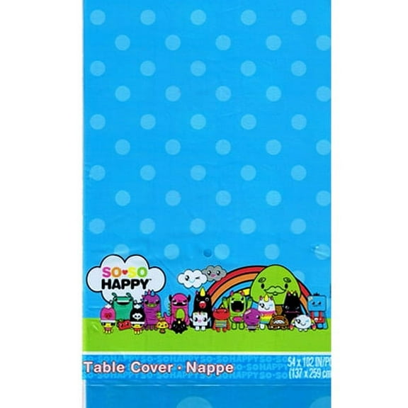 So So Happy Be Lucky Spread Love Live Kids Birthday Party Plastic Tablecover