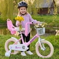 thumbnail image 4 of Ambifirner Kids Bikes For Girls: 12 14 16 Inch Kids Bike With Training Wheels, Streamers, Basket And Doll Seat, Children Bicycles With Dual Brake System, Multiple Colors, 4 of 8