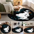 thumbnail image 5 of Large Round Rug 8Ft Washable Non-Slip, Christmas Circle Area Rugs for Living Room Bedroom, Winter Xmas Funny Cute Snowman Snowflakes Indoor Floor Mats Carpet Runner for Home Decor, 5 of 8