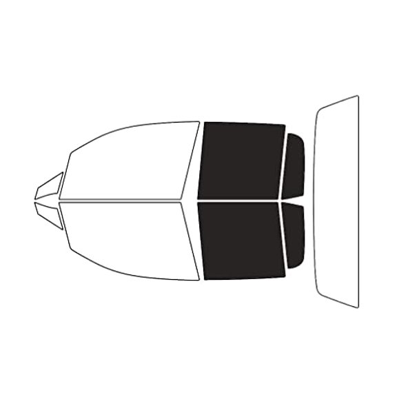 Rvinyl Window Tint Kit Compatible with Honda Ridgeline 2017-2025 - Back Precut Kit - 20%