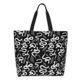 thumbnail image 3 of Logiee Hand Drawn Snake Print Tote Bag for Women, Lightweight Tote Bag,Shoulder Bag,Handbag for Yoga Bag for Sport, Travel, 3 of 9