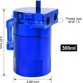 thumbnail image 3 of GFDYREE Baffled Oil Catch Can,Oil Separator Catch Can 300ml Universal Aluminum Blue, 3 of 6