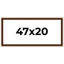 47x20 Frame Gold Brown Plein Air Vintage Solid Wood Picture Frame | 1.75 Inches Moulding Width |
