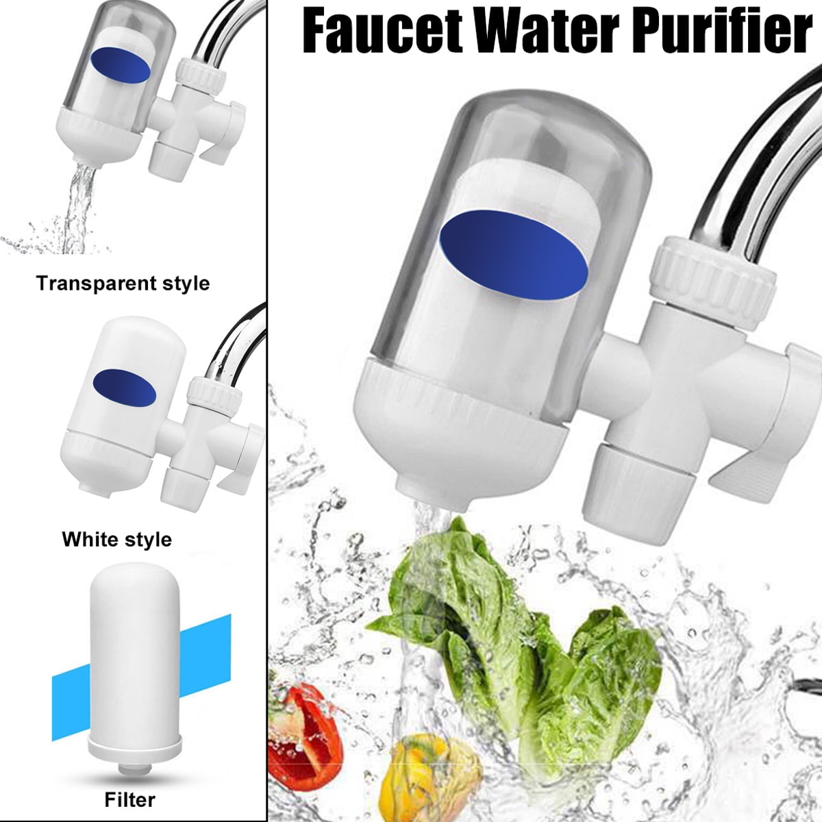 Kitchen ABS Plastic Tap Faucets Water Filter System Washable Mount Purifier Filtration Walmart