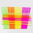 thumbnail image 6 of Bouanq 100pcs Disposable Smoothie Straws With Spoon Assorted Colors Milkshake Drinking Plastic Straws, 6 of 6