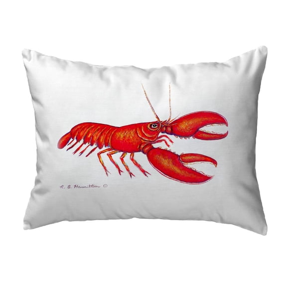 Betsy Drake Interiors Red Lobster No Cord Pillow 16x20