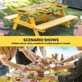 thumbnail image 6 of Sunflowers Table Cloths for 4 Foot Rectangle Tables, Retro Spring Botanical Blossom Flowers Bees Patio Waterproof Elastic Fitted Tablecloths, Washable Rectangular Table Cover for Camping, 6 of 8